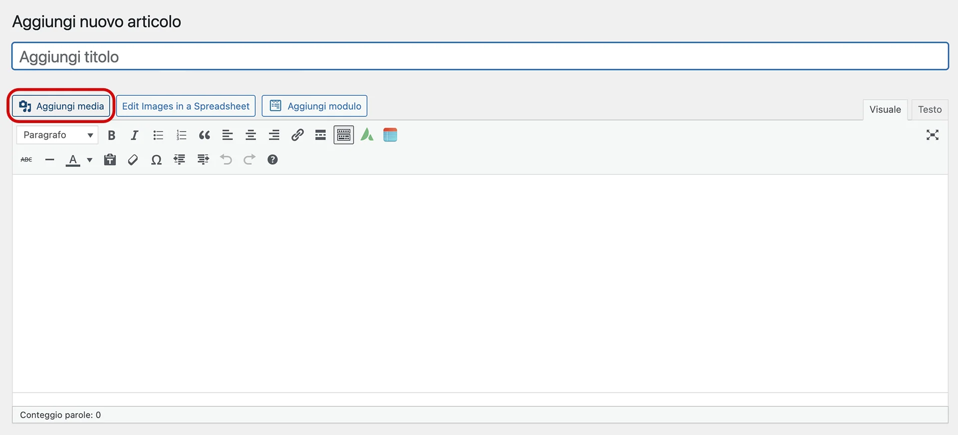 La Media Library di WordPress - 3